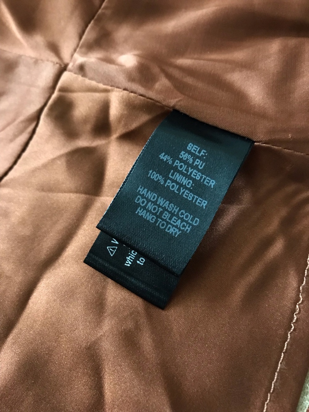 Rust Brown Vegan Leather Tie-Waist Top - Picture 9 of 9